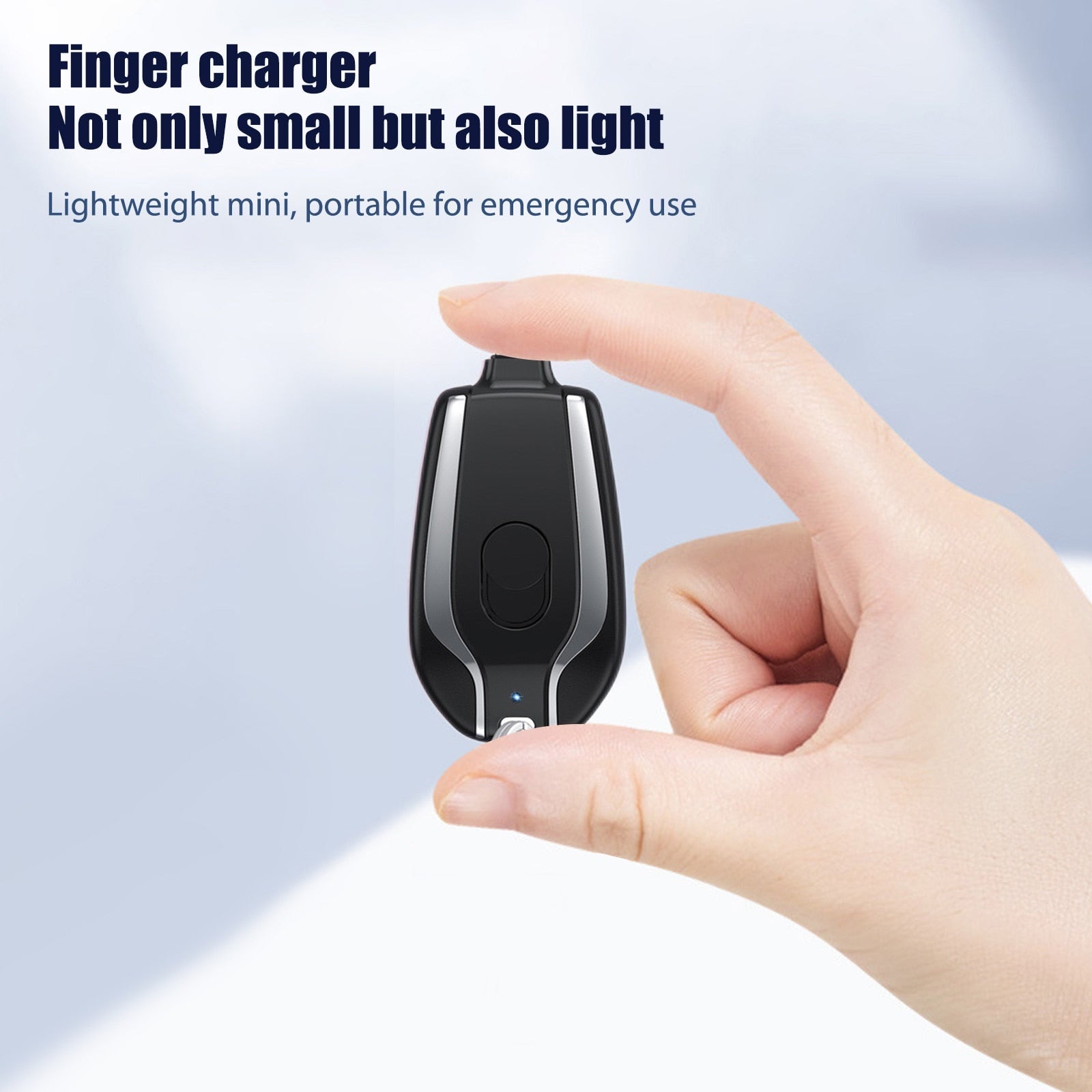 Waterproof Compact Power Bank with Keychain Attachment