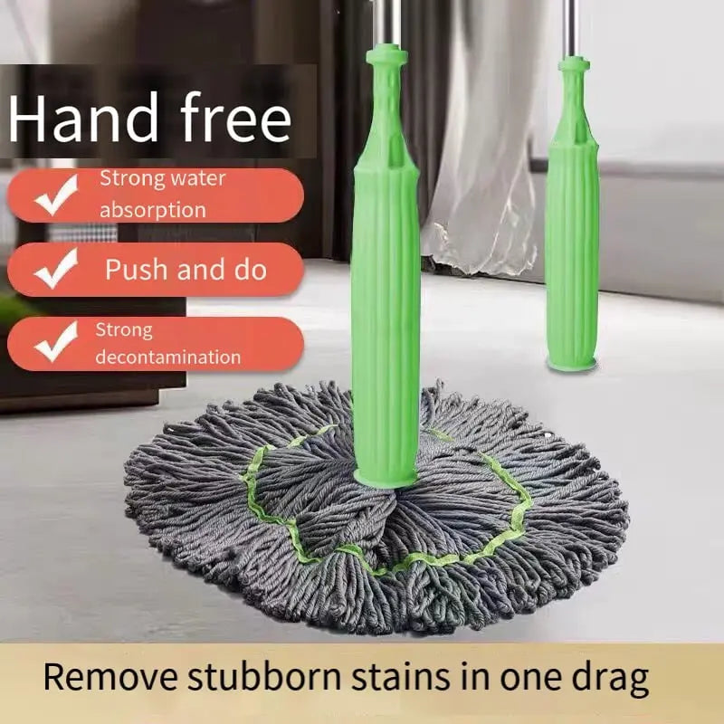 Self-Wringing Microfiber Mop Head | Hands-Free Swivel Joint
