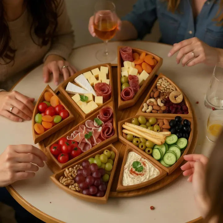 Set of Serving Trays Made from Wood