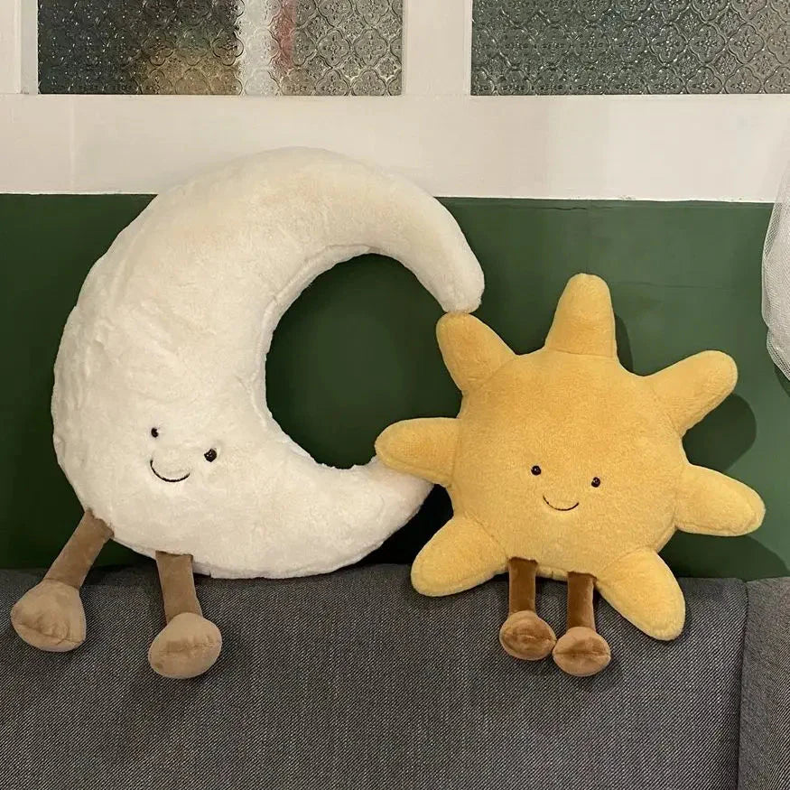Soft Moon and Sun Shaped Pillow with Legs