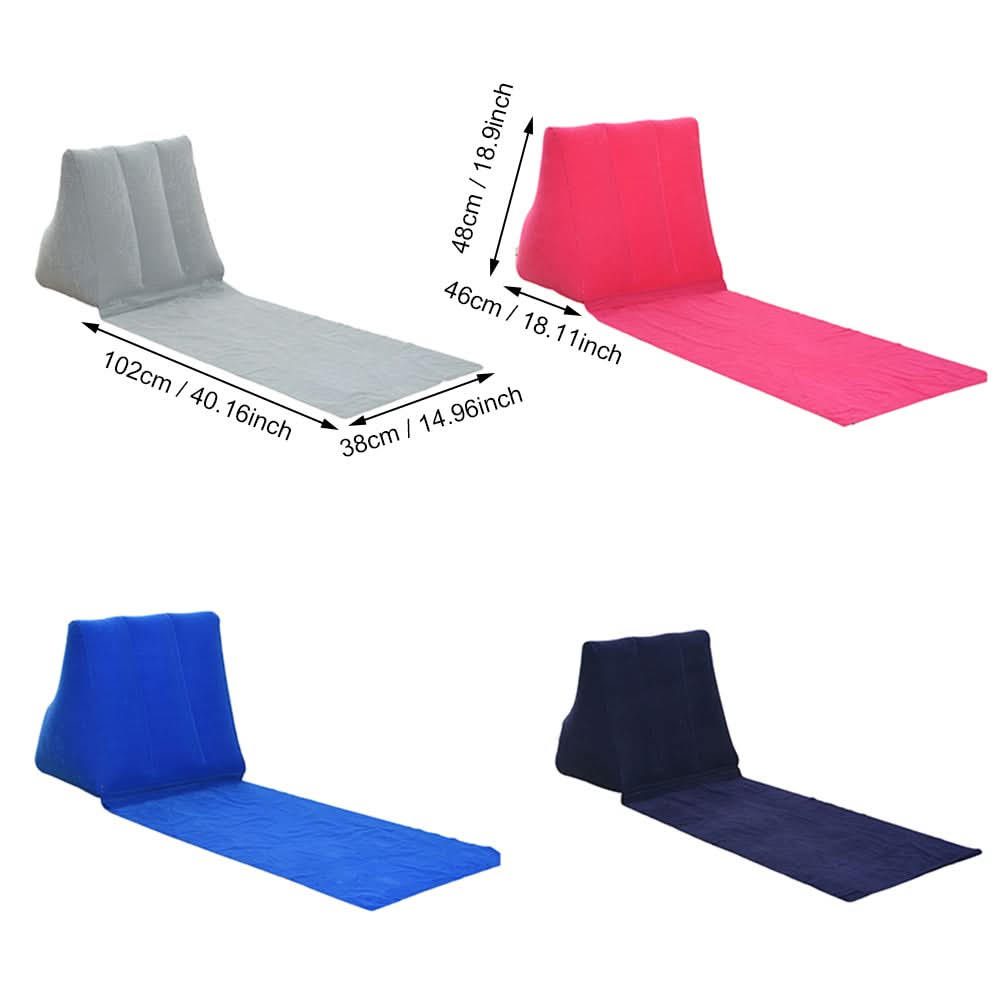 Inflatable Lounge Chair with Back Support for Relaxation