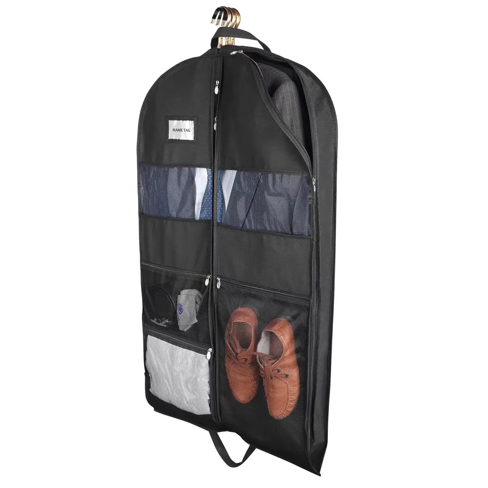 Travel Garment Bag Featuring Dual-Sided Zipper