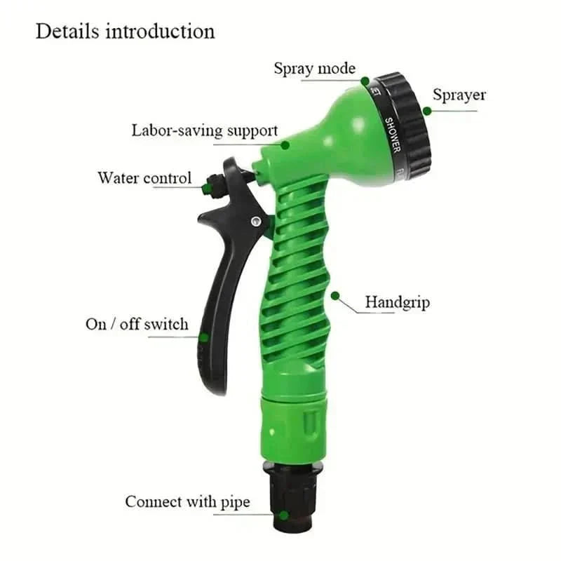 Garden Hose with 7 Spray Settings – Flexible Design