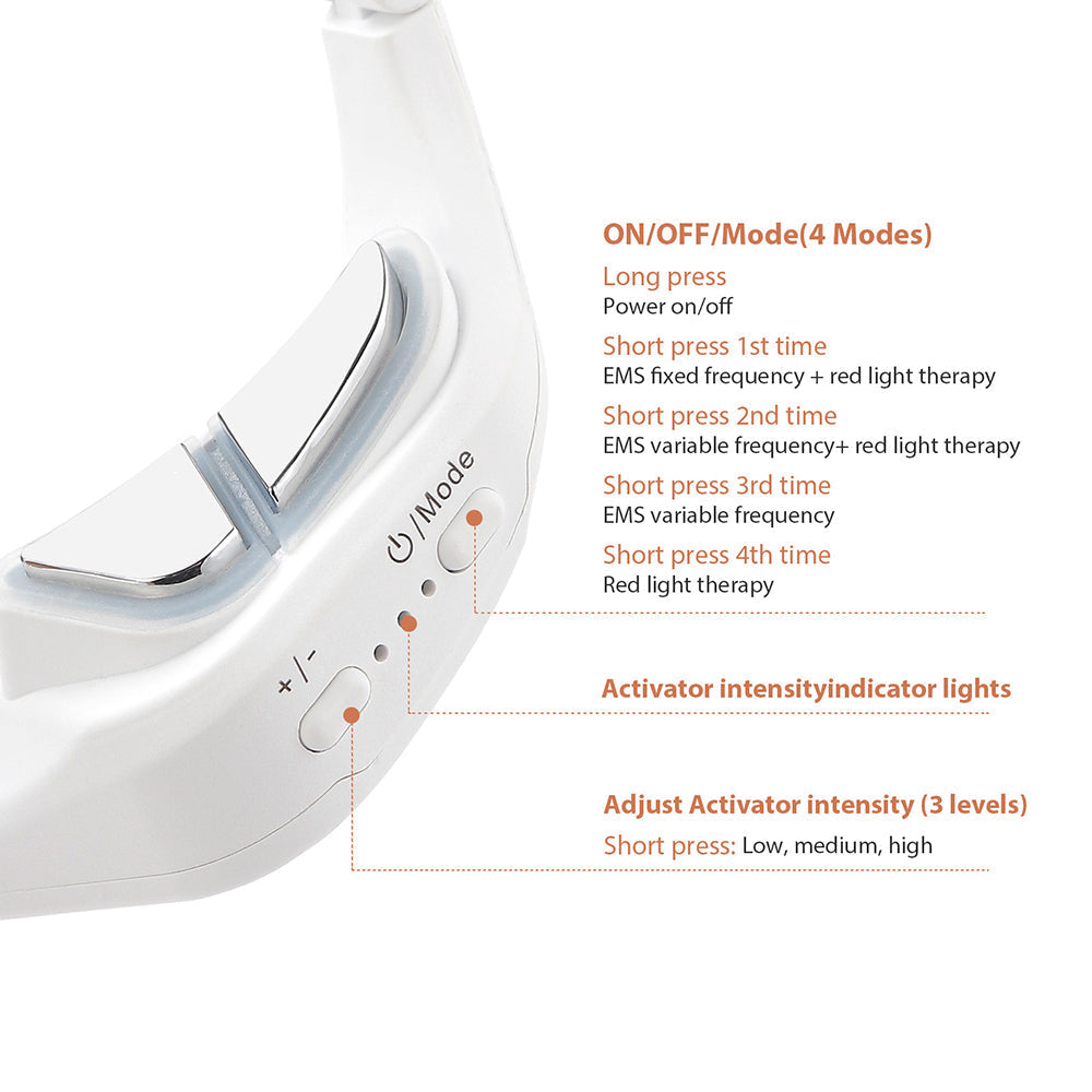 Eye Massager with Four Modes and Red Light for Wearable Relaxation