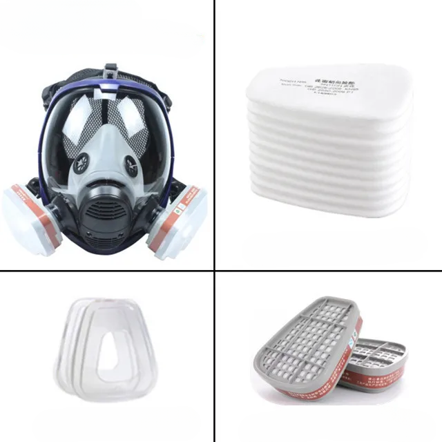 Complete Respiratory Mask with Clear Visor and Changeable Filter Cartridges