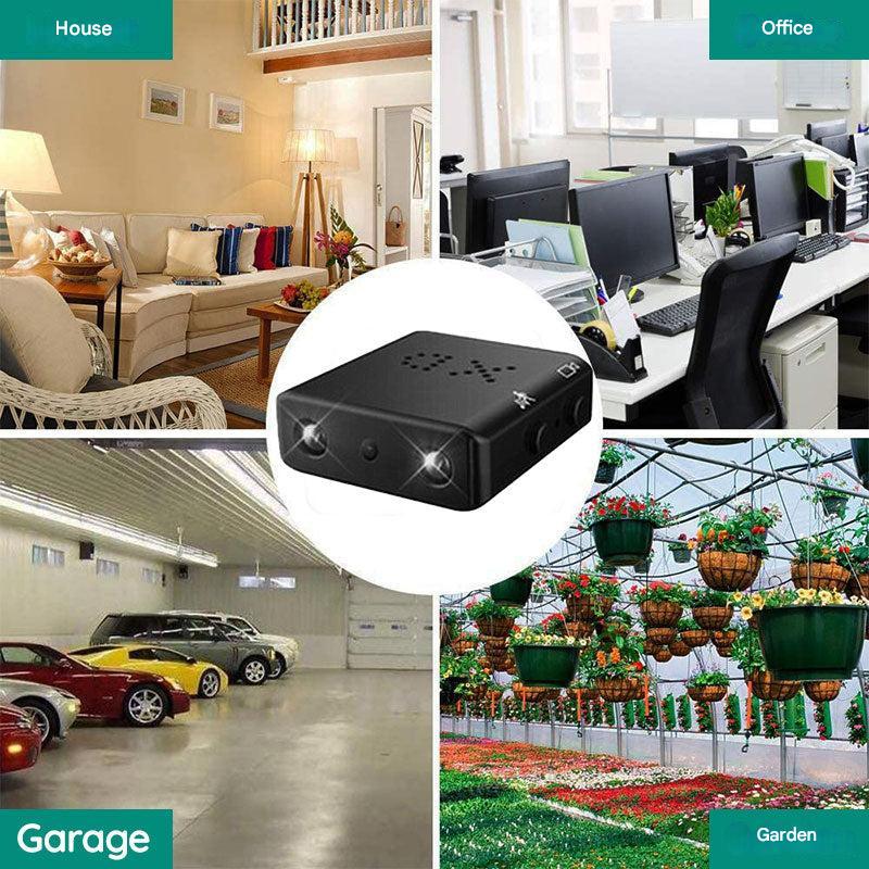 Mini Security Camera 1080P HD | 5m IR Night Vision | Motion Detection | Spotlight Lens