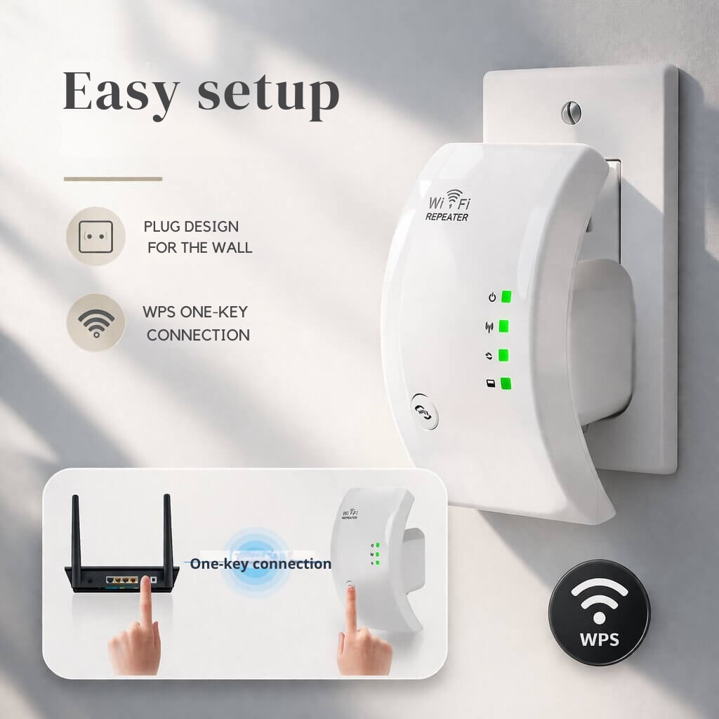 WiFi Range Extender | Easy Plug and Play Setup | Increased Coverage