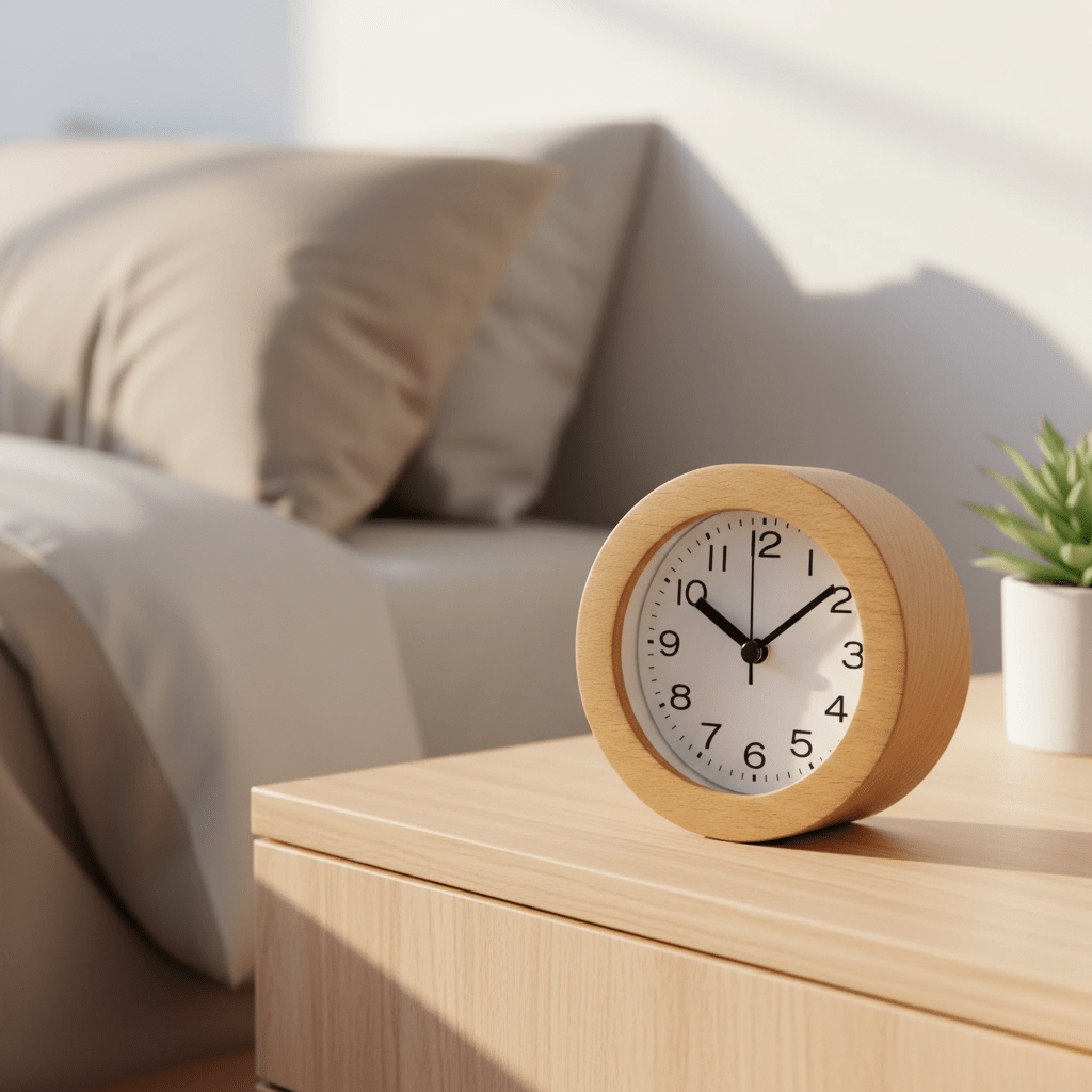 WhisperWood Alarm Clock - Sleek Design with Custom Brightness
