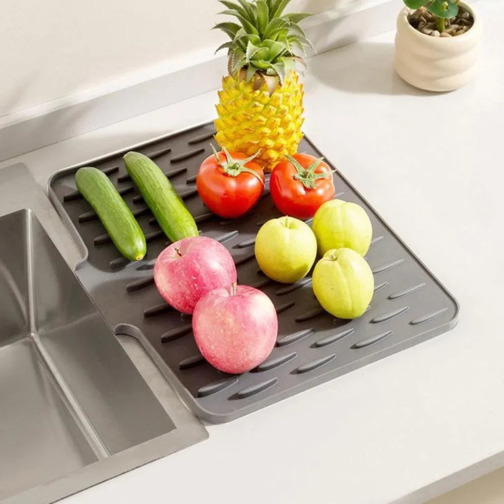 Versatile Silicone Drying Mat for Efficient Kitchen Use