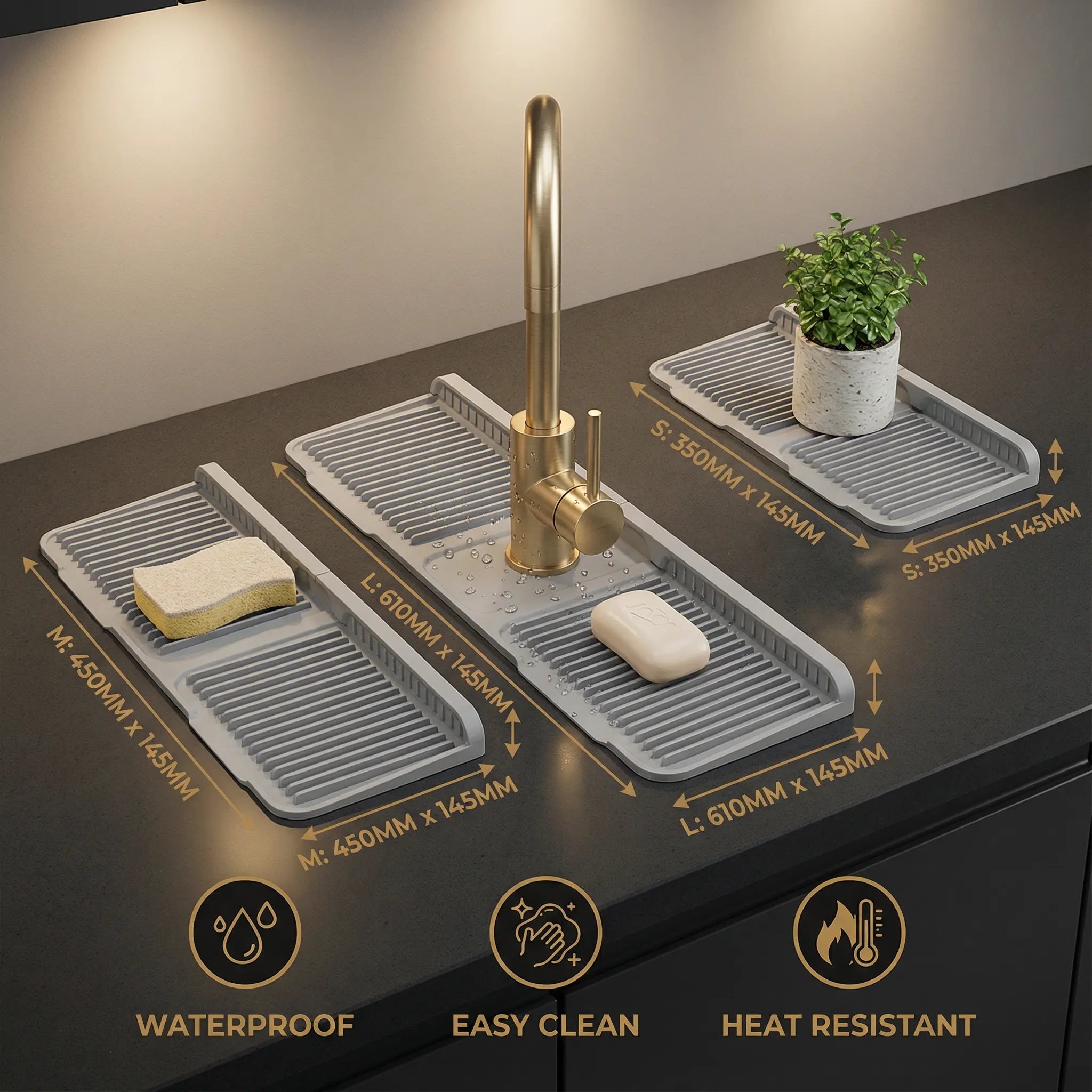 Faucet Drip Mat Made of Silicone