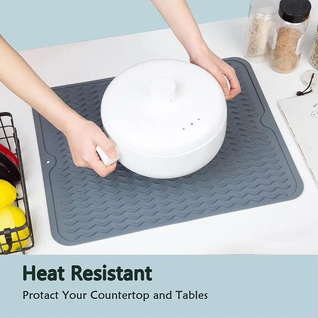 Heat-Resistant Kitchen Silicone Drying Mat