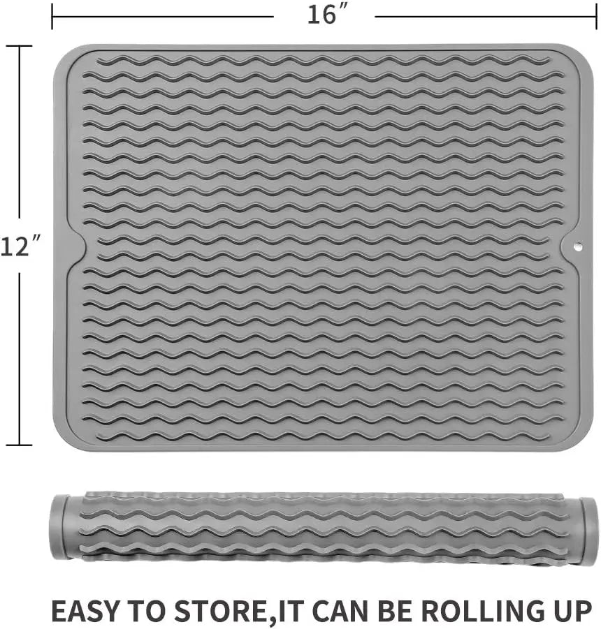 Heat-Resistant Kitchen Silicone Drying Mat