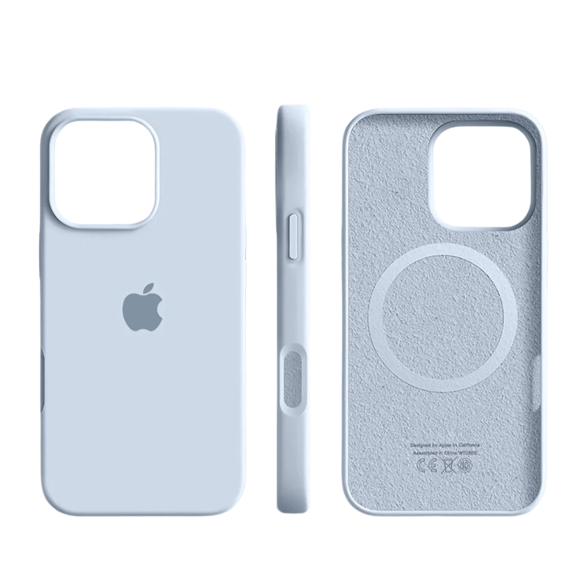 Silicone iPhone Case with MagSafe Protection and Soft Microfiber Interior
