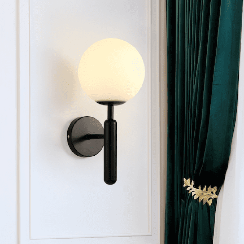 Sleek Glass Wall Light Fixture with E27 Socket for Cozy Ambiance
