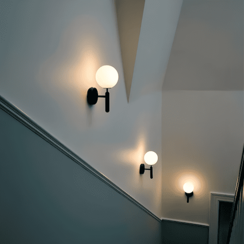 Sleek Glass Wall Light Fixture with E27 Socket for Cozy Ambiance