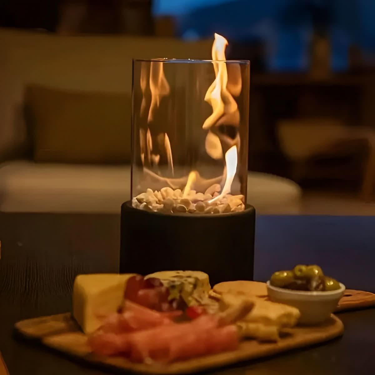 Elegant Smokeless Tabletop Fire Feature for Any Space