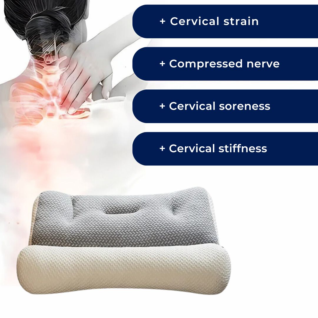 Contour Memory Foam Neck Pillow for Orthopedic Support and Pain Relief