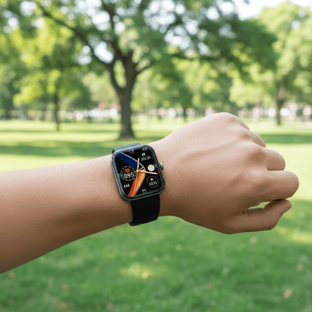Non-Invasive Blood Sugar Trend Monitor Smartwatch for Health and Activity Tracking
