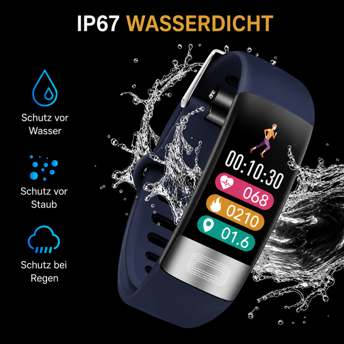 Health Monitor Smartwatch with ECG, Blood Pressure, and Sleep Tracking