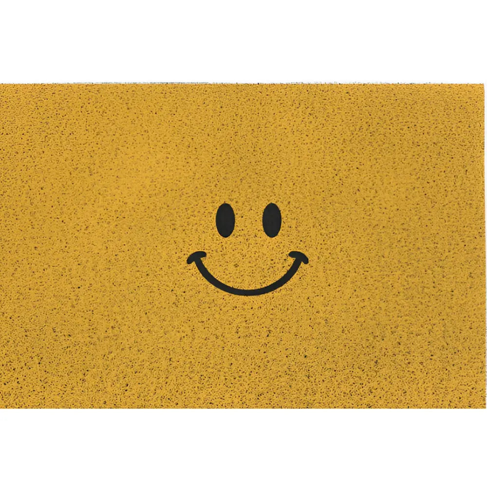 Non-Slip Smiley Print PVC Door Mat – 40 × 60 cm, Easy to Maintain