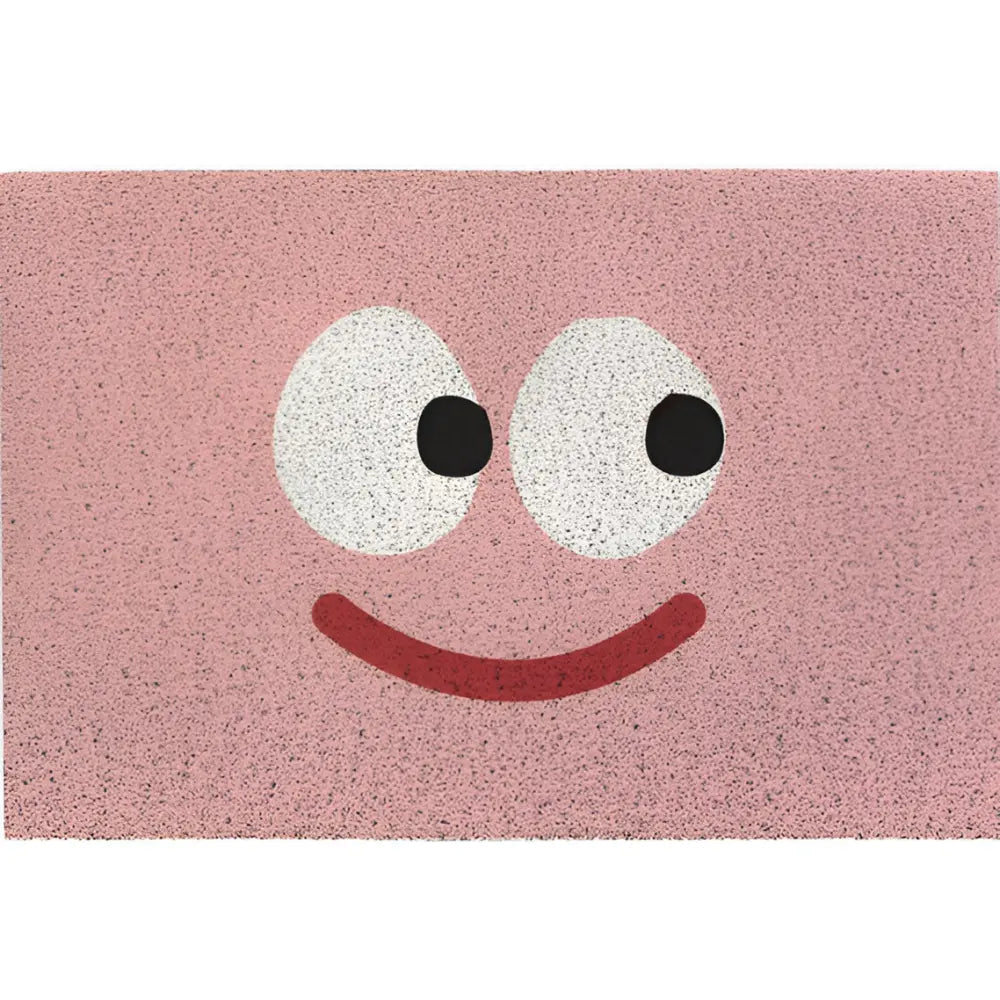Non-Slip Smiley Print PVC Door Mat – 40 × 60 cm, Easy to Maintain