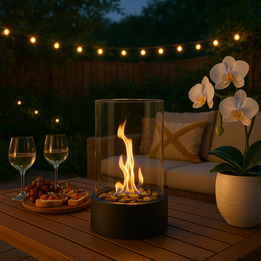 Contemporary Bioethanol Tabletop Fire Pit for Cozy Ambiance