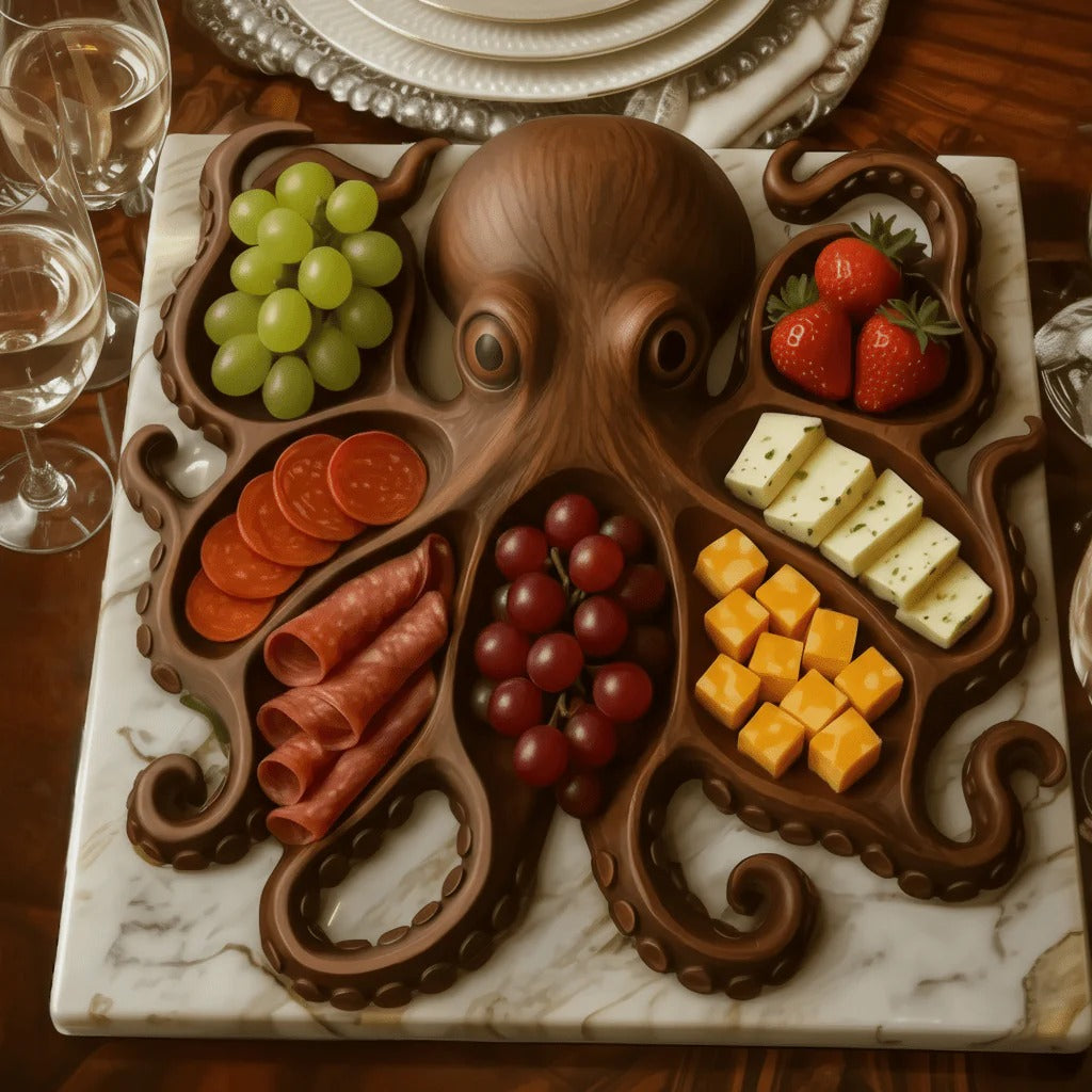 Wooden Snack Board in Animal Shape | Solid Wood Serving Tray