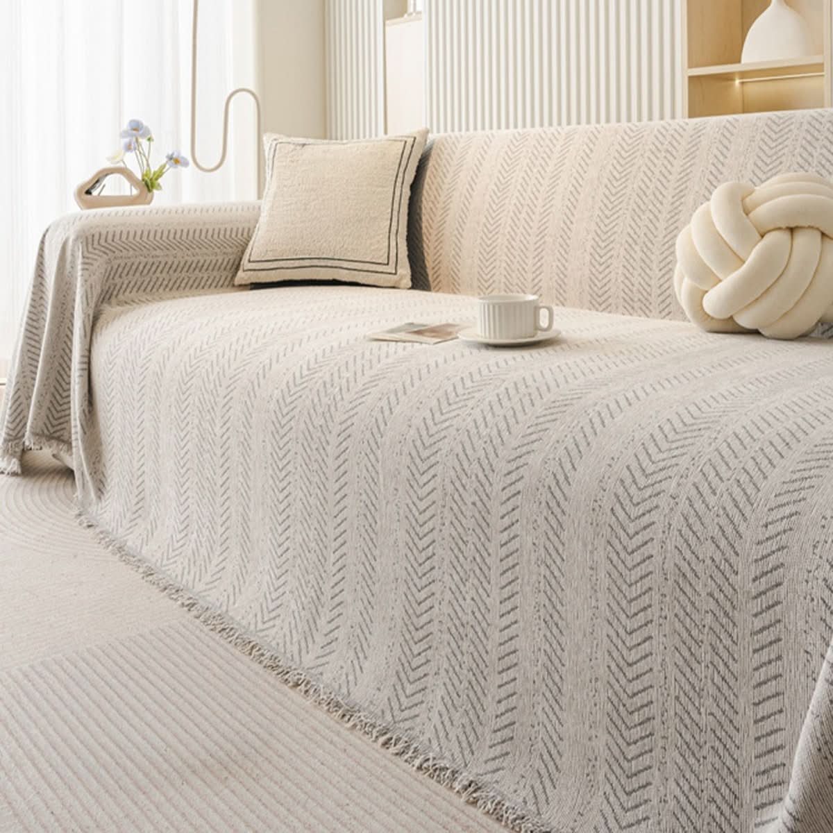 Chic Shield – Durable Chenille Sofa Protector