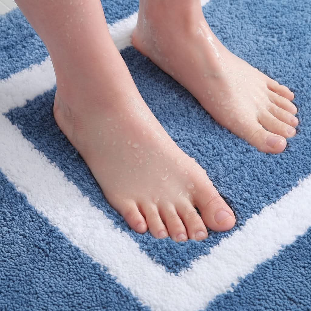 Non-Slip Bathroom Rug - Soft Microfiber Bath Mat for Comfort and Safety