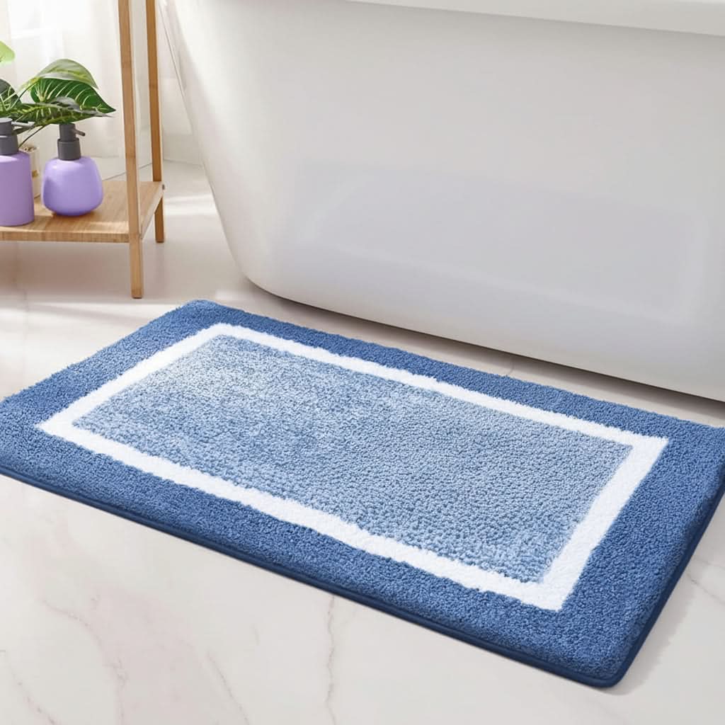 Non-Slip Bathroom Rug - Soft Microfiber Bath Mat for Comfort and Safety