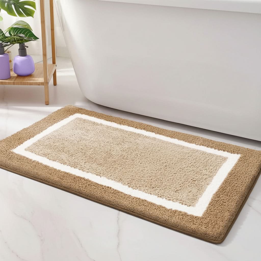 Non-Slip Bathroom Rug - Soft Microfiber Bath Mat for Comfort and Safety