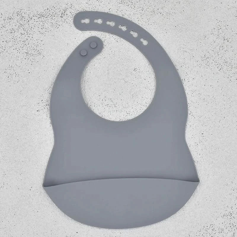 Soft Silicone Baby Bib with Adjustable Fit for Easy, Mess-Free Feeding