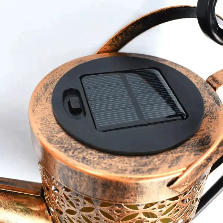 Solar Lantern with Watering Can Design – Automatic Light & Rain Sounds for Garden