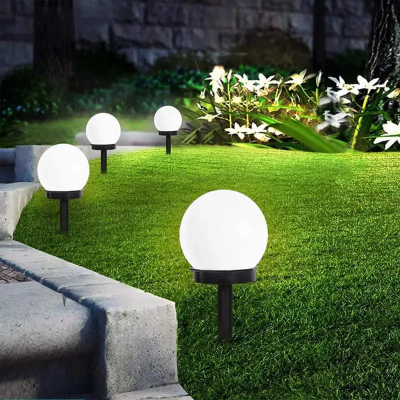 Wireless Solar Sphere Garden Lights – Automatic Warm White (Set of 2)