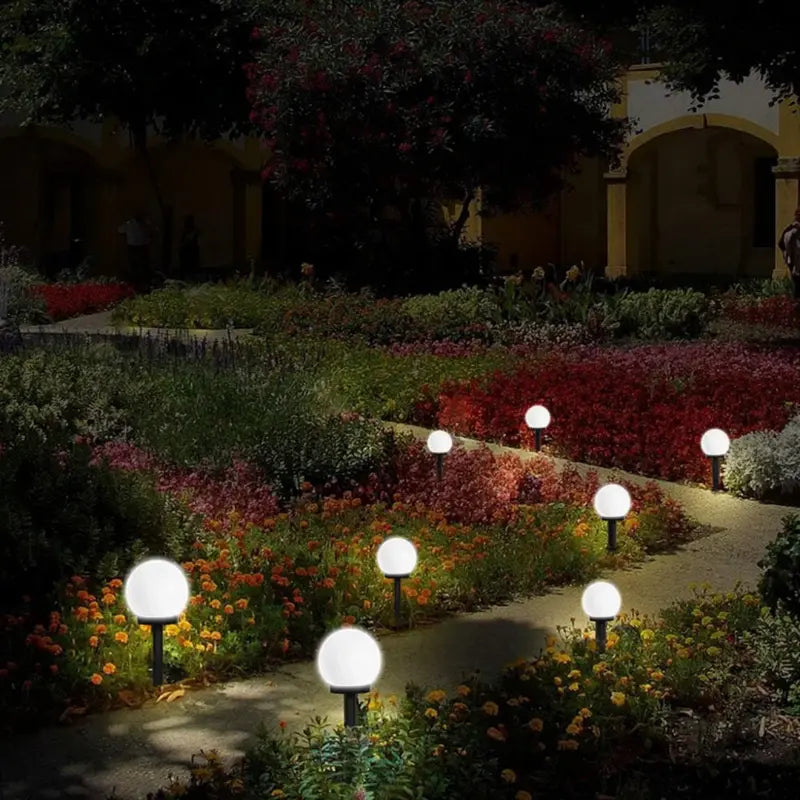 Wireless Solar Sphere Garden Lights – Automatic Warm White (Set of 2)