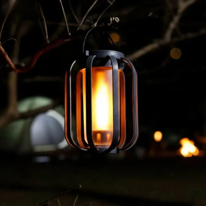 LED Solar Lantern with Flame Simulation