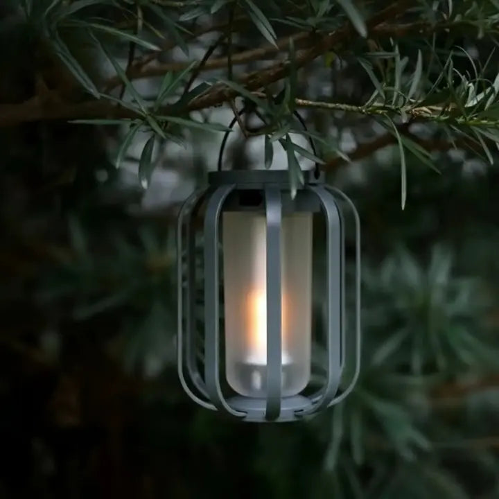 LED Solar Lantern with Flame Simulation