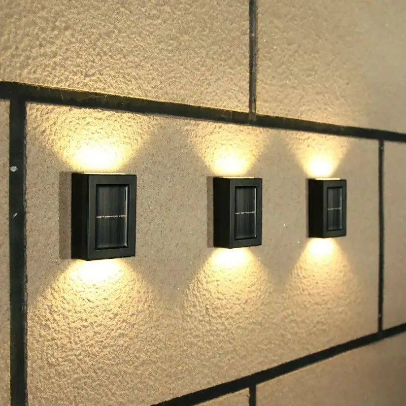 Wireless Solar Wall Light Set of 4 - Soft White Illumination