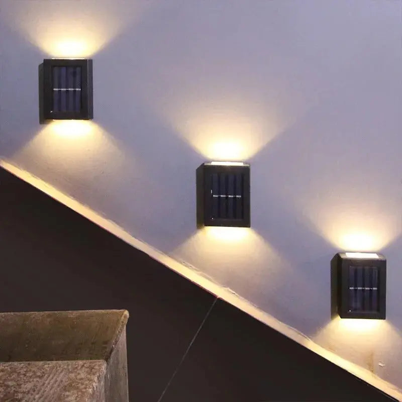 Wireless Solar Wall Light Set of 4 - Soft White Illumination