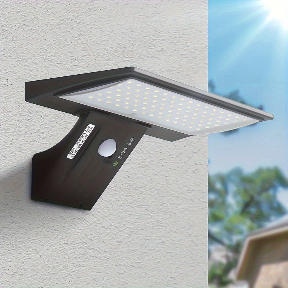 Solar LED Wall Light with Remote Control for Lighting Modes – Weatherproof
