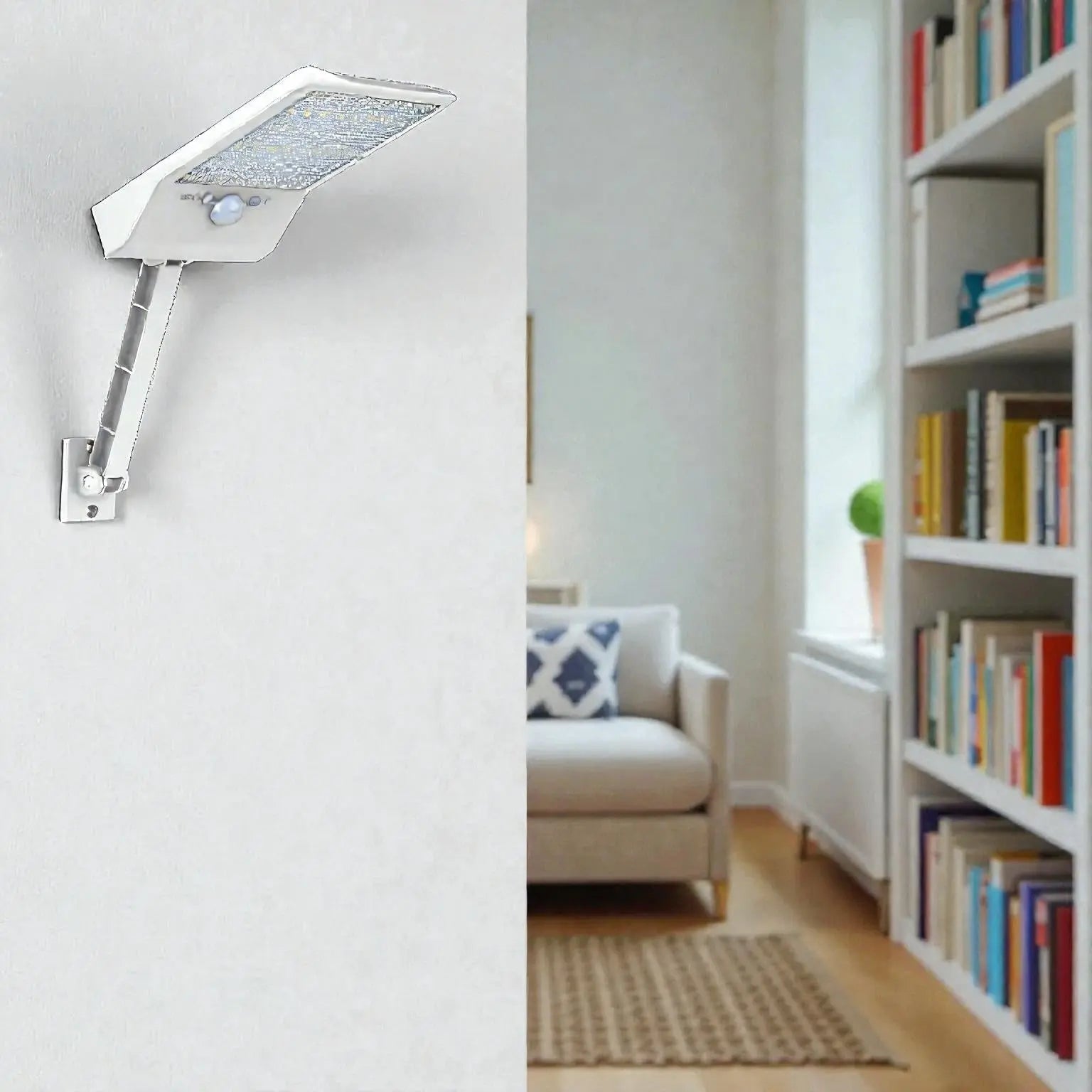 LED Solar Wall Light featuring Motion Detection and Remote Control