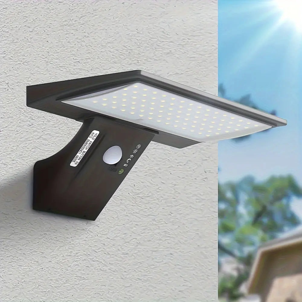 Motion Sensor Solar Wall Light with Remote Control and LED