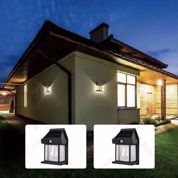 Motion Sensor Wall Light Solar Lanterns – Pack of 2