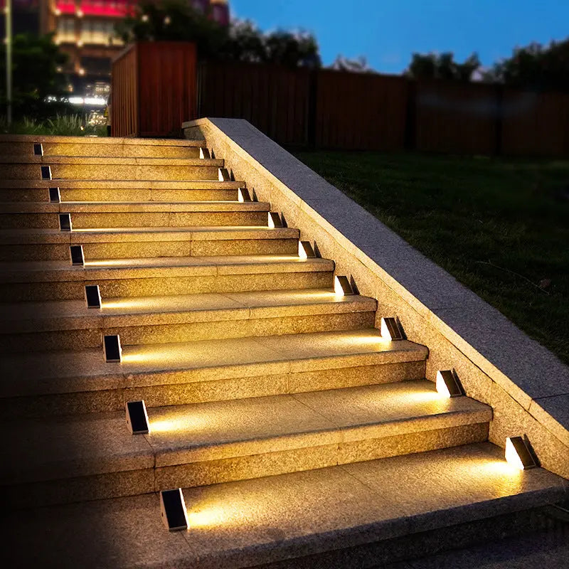 Outdoor Solar Step Lights – Warm White LED, Available in Sets of 4 or 10