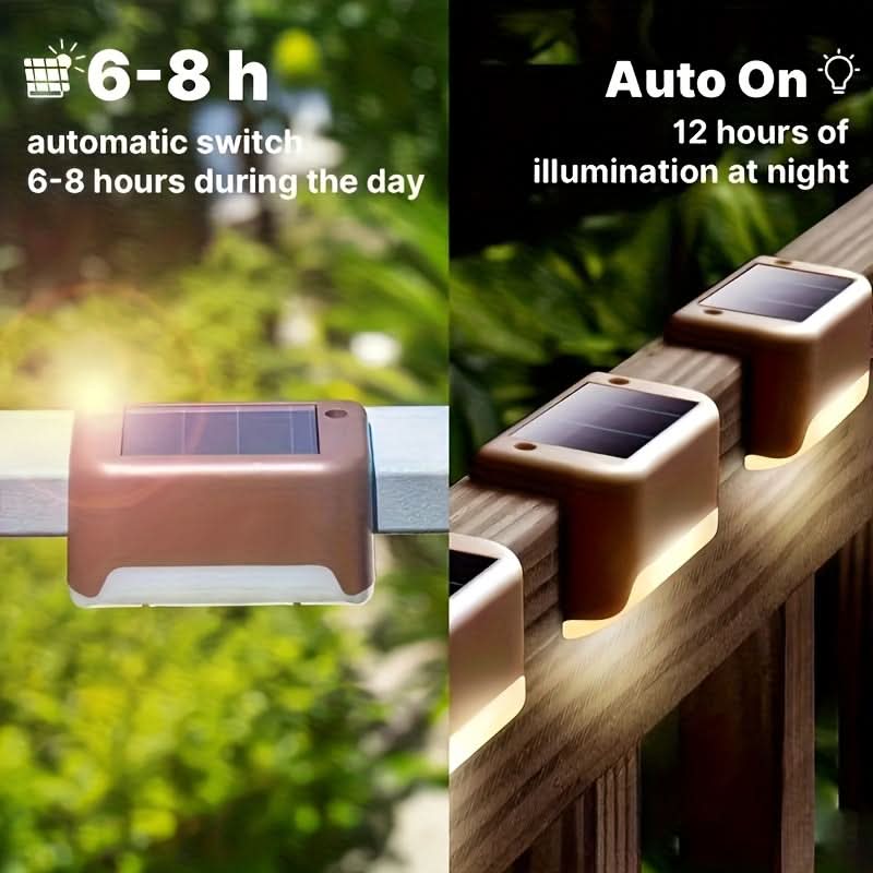 8-Piece Waterproof LED Solar Lights for Fences and Pathways