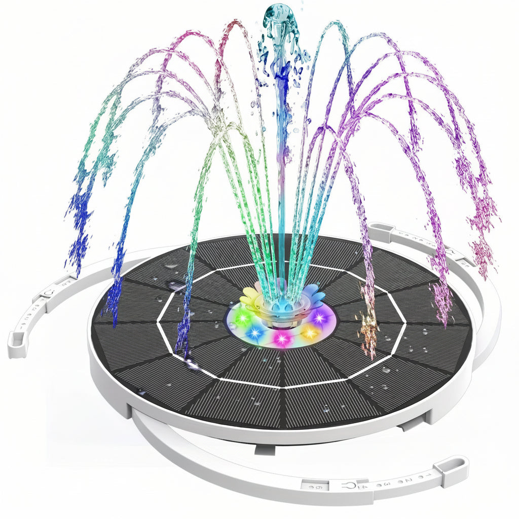 AquaGlow – Solar-Powered Fountain Pump with LED Lighting