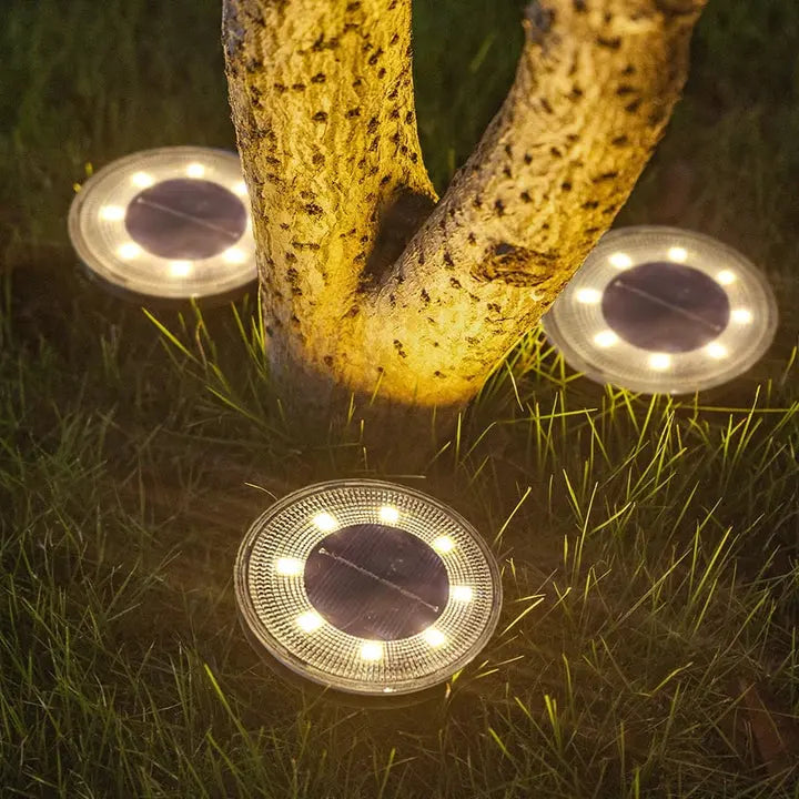 Set of 4 Weather-Resistant Solar Lights for Garden Ground