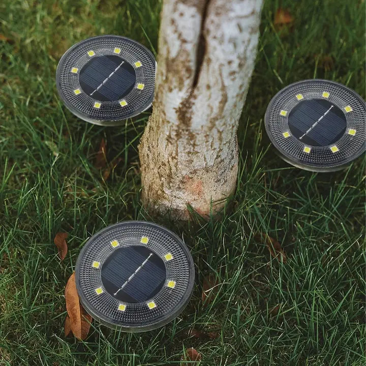 Set of 4 Weather-Resistant Solar Lights for Garden Ground
