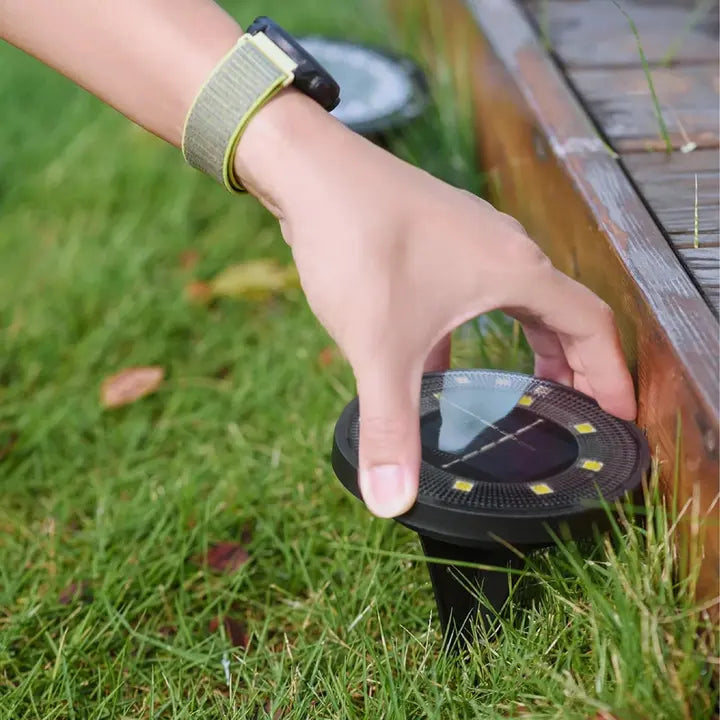 Set of 4 Weather-Resistant Solar Lights for Garden Ground