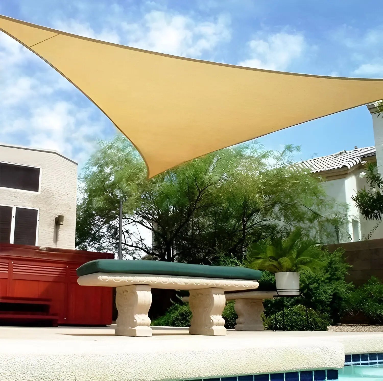 Triangle Shade Sail for Patio - UV Protection and Water-Resistant